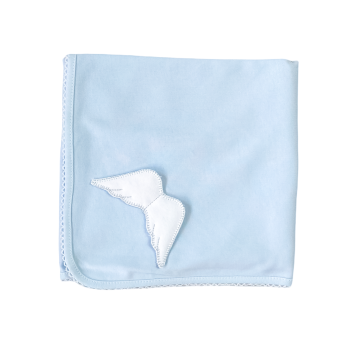 Baby Gi Angel Wings Cotton Blanket - Blue