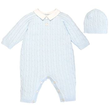 Emile et Rose Ronnie Knit Boys All In One & Hat Set