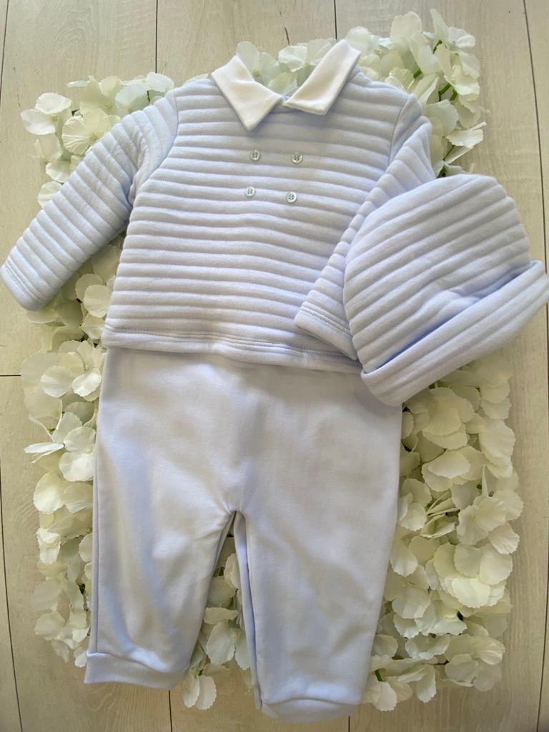 bluesbaby All In One Collared Suit - Baby Blue