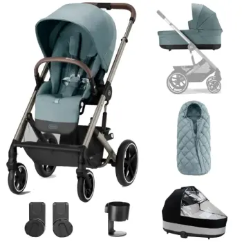 CYBEX BALIOS S Travel System Essential Bundle with Snogga - Sky Blue