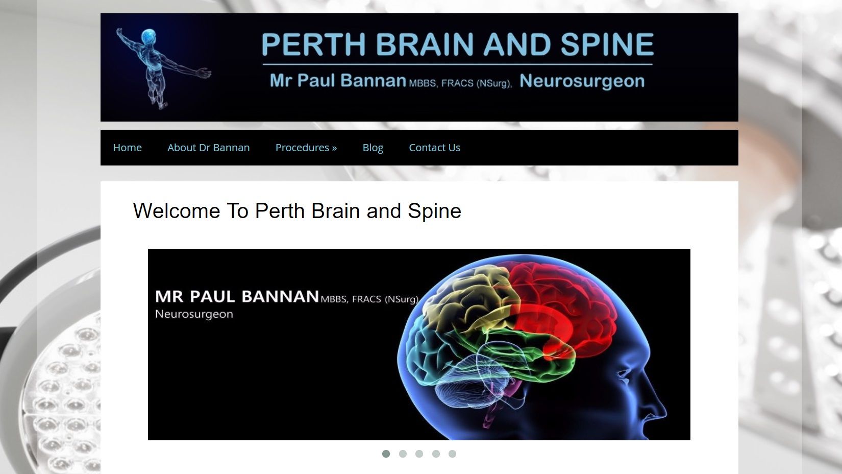Citrus MArketing Website Design and SEO For Perth Neurosurgeon