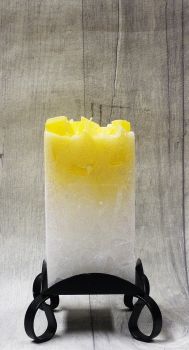 Medium Yellow colour topped square pillar candles