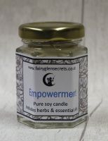 Empowerment - Essential oil & Herb soy wax candle jar.