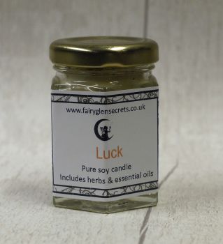 Luck - Essential oil & Herb soy wax candle jar.