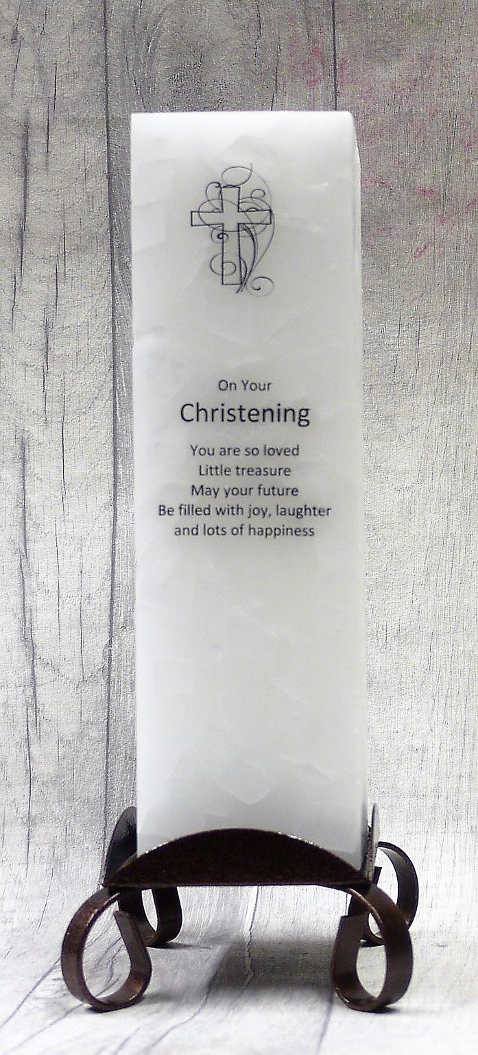 On Your Christening Luxury Pillar Candle