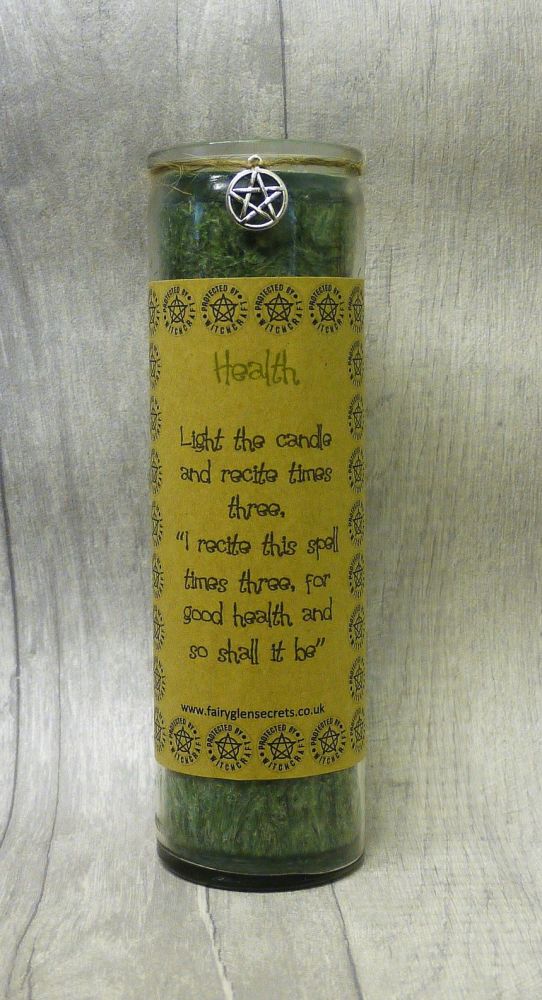 Green "Health" Spell Candle