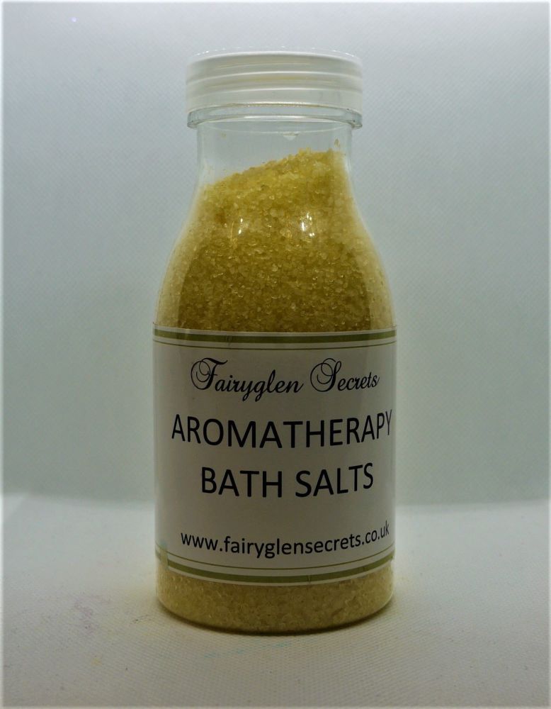 Aromatherapy Bath Salts -  Yellow - Grapefruit, Peppermint & May Chang Basi