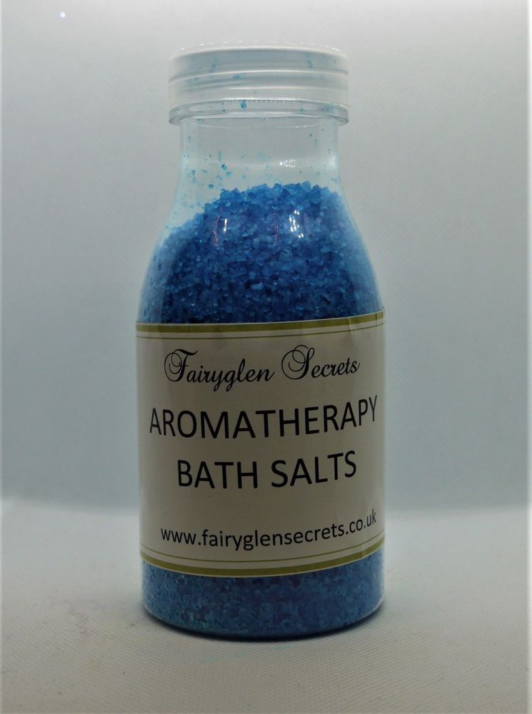 Aromatherapy bath salts - Dark Blue - Lavender, Orange & Sweet Basil essential oils