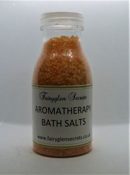 Aromatherapy bath salts - Orange - maychang, tea tree & Juniper essential oils