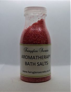 Aromatherapy Bath Salts - Red - Ylang Ylang, Lemon & Orange essential oils