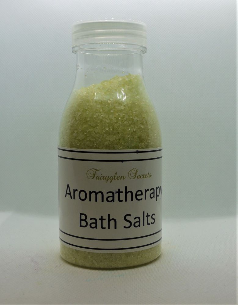 Aromatherapy bath salts bottle 