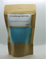 Aromatherapy Bath Salts - Light Blue- Lavender & Marjoram