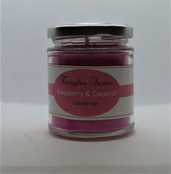 "Raspberry & Coconut" Fragranced Candle Jar