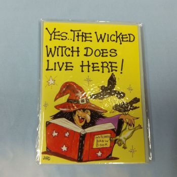 "Yes the wicked witch does live here" Card