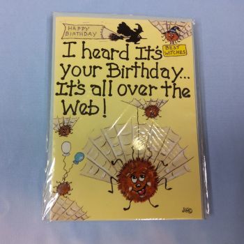 "I heard it's your birthday... it's all over the web" card
