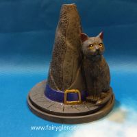 Witches Hat with cat incense cone holder