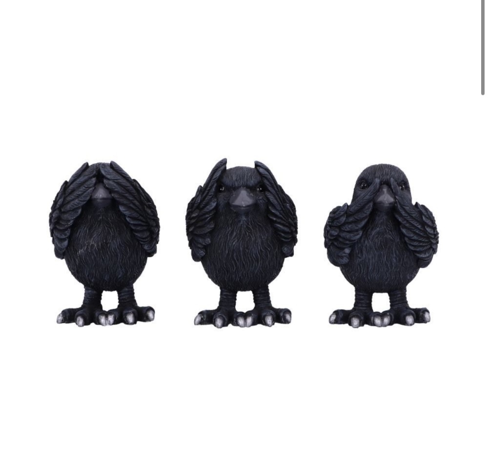 Three Wise Ravens 8.7cm