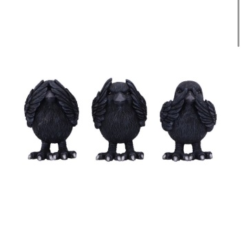 Three Wise Ravens 8.7cm