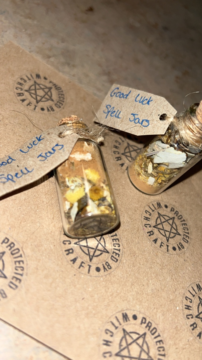 Good Luck spell jars
