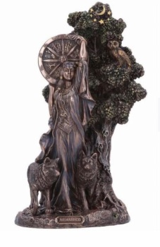 Arianrhod the Celtic Goddess of Fate Bronze Figurine