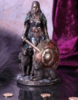 Bronze Freya Goddess of Love Figurine 21cm