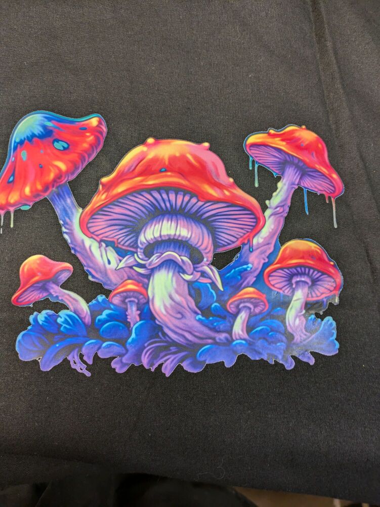 organic cotton shopping bag- mushroom
