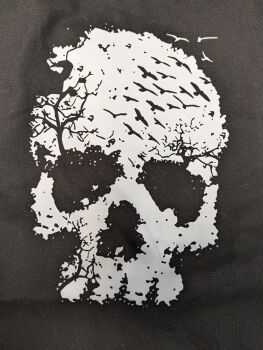 organic cotton shopping bag- skull