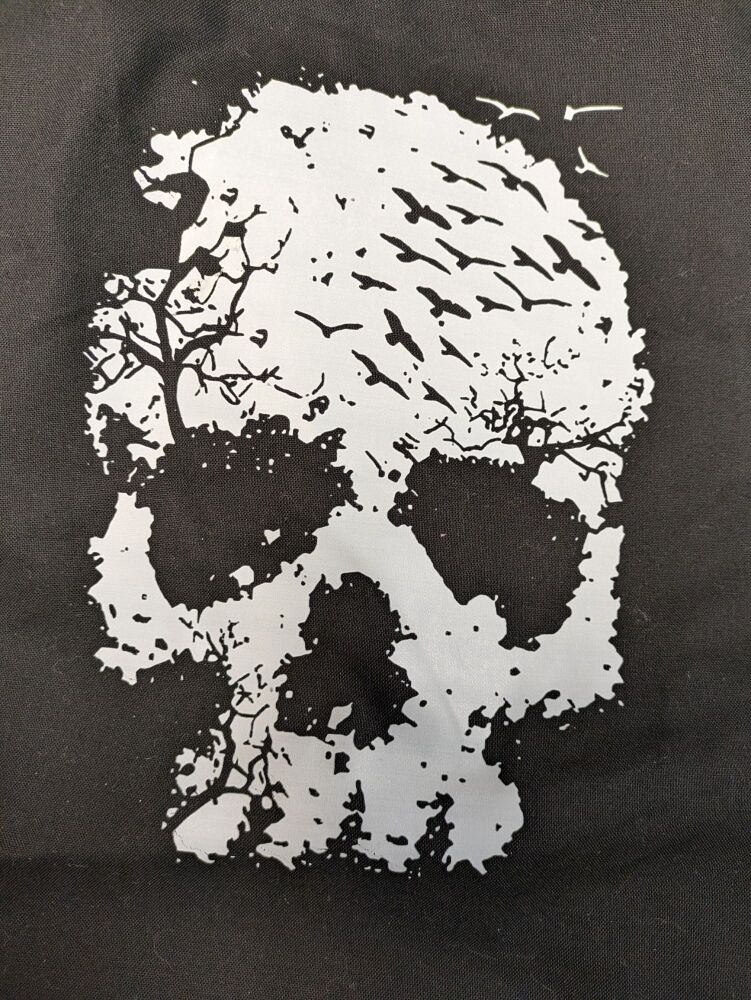 organic cotton shopping bag- skull
