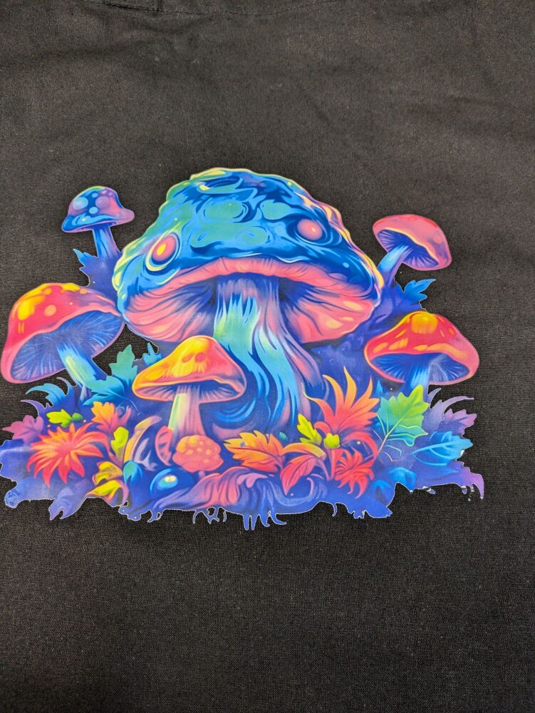 organic cotton shopping bag- mushroom