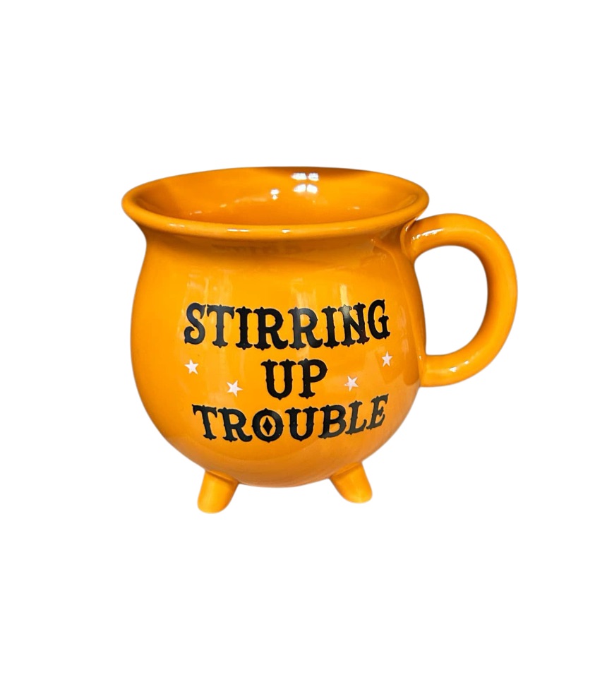 “Stirring up trouble” cauldron mug