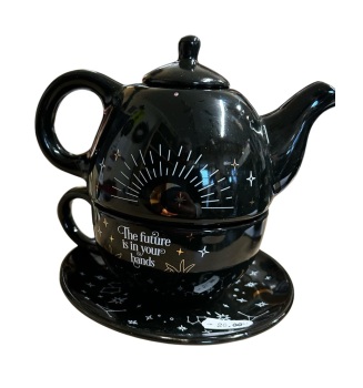 4 piece teapot, cup and saucer set