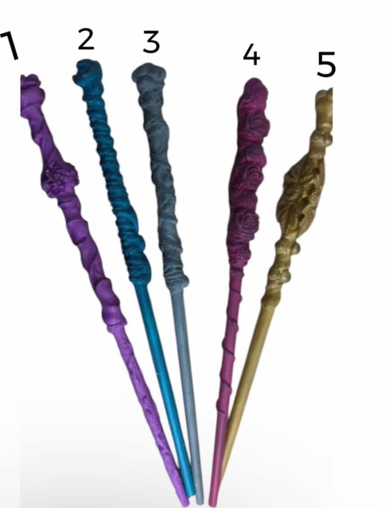 Handmade wooden colour wands