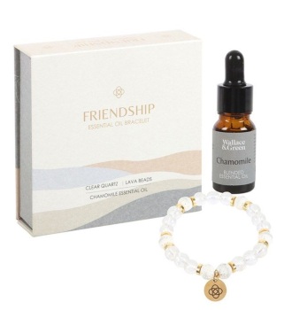 FRIENDSHIP CLEAR QUARTZ ESSENTIAL OIL BRACELET