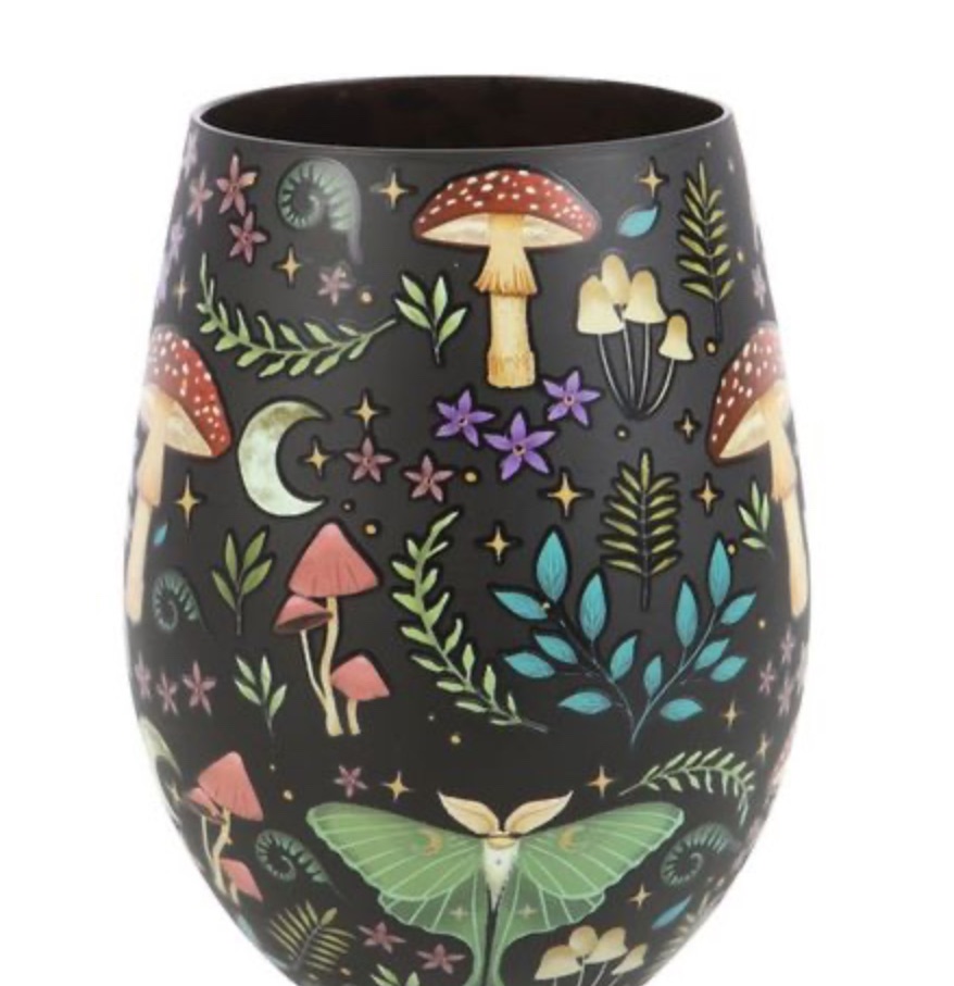 DARK FOREST PRINT STEMLESS GLASS