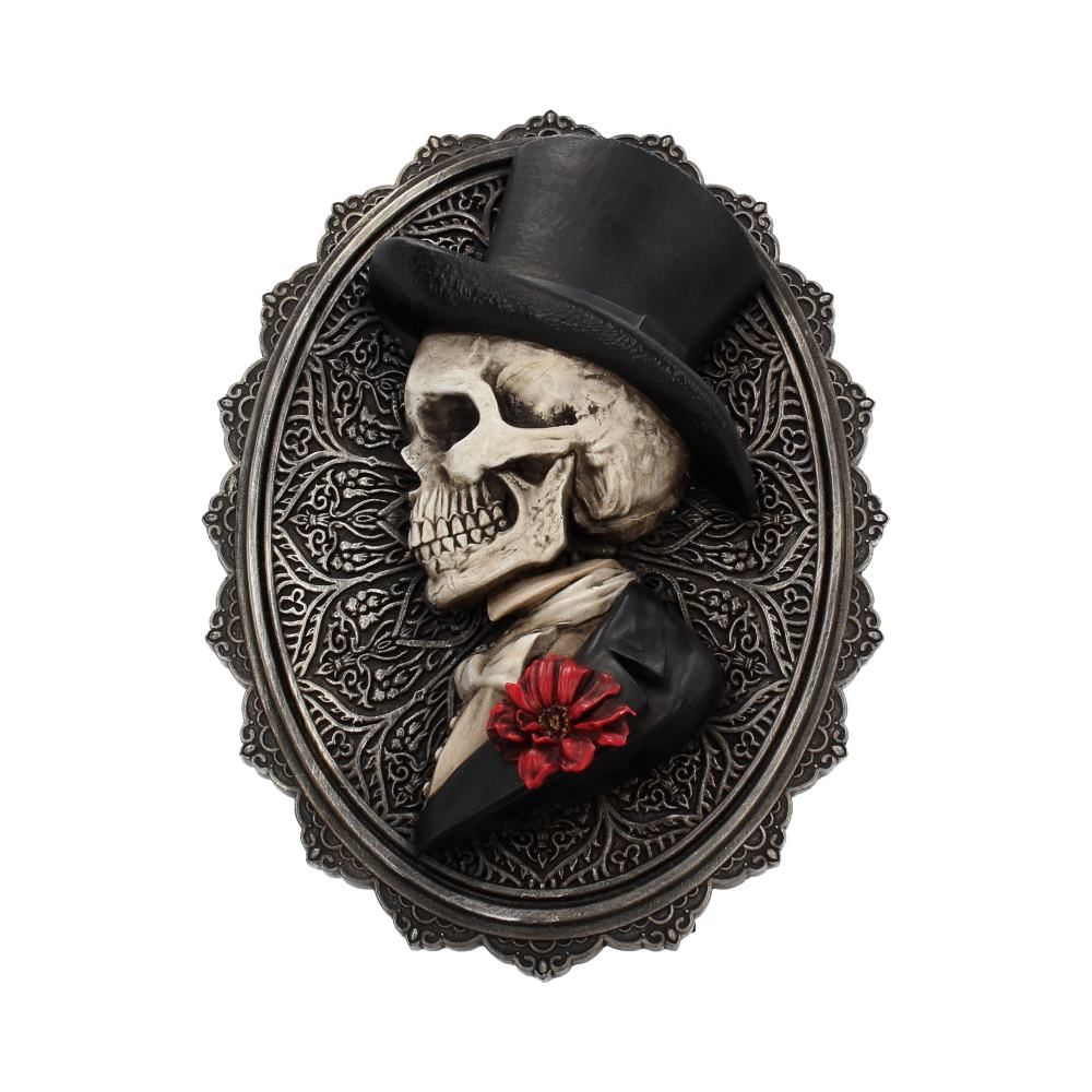 Handsome 22cm Beautiful Male Skeleton Plaque Day of the Dead Valentine Wall