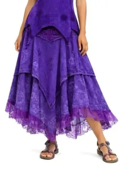 Celestial Sun Lace Trimmed Layered Skirt