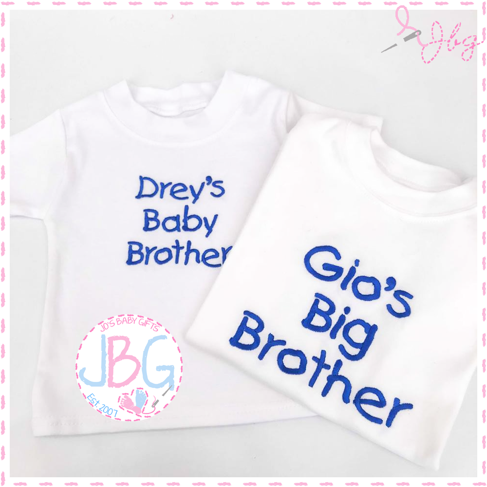 Personalised Baby Brother/Big Brother T-shirts