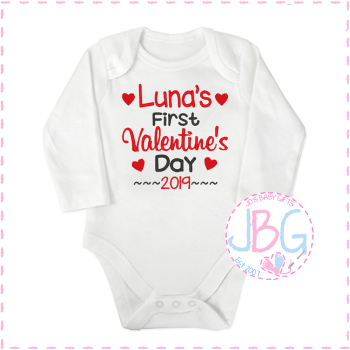 Personalised Baby Valentines Vest