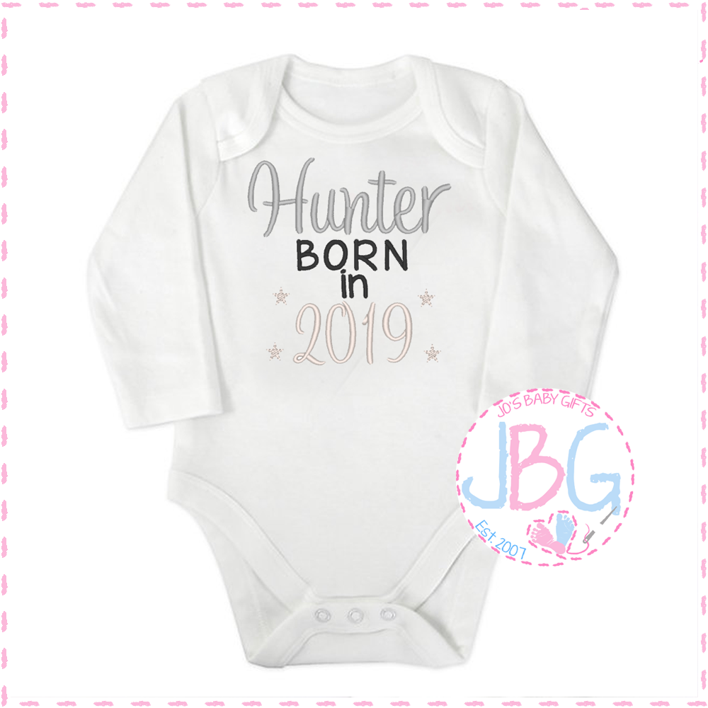 Personalised Baby Unisex '2019' Long Sleeve Vest