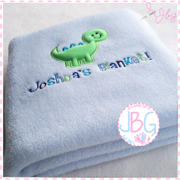 Personalised Baby Dinosaur Blanket