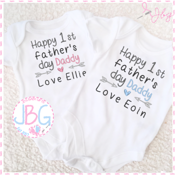 Embroidered Personalised Vest -  1st Father's Day