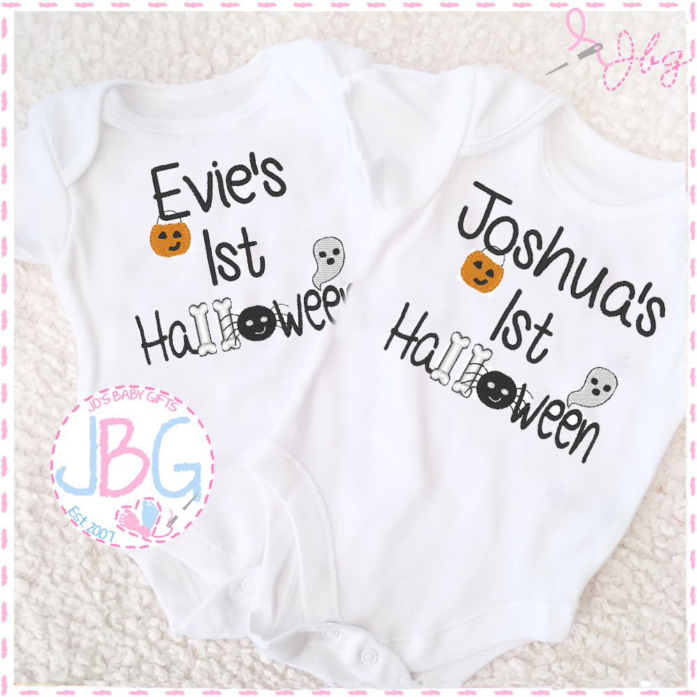 Personalised Vest For Babies 1st Halloween