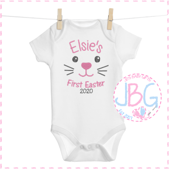 Personalised Girls 1st Easter Bunny Vest