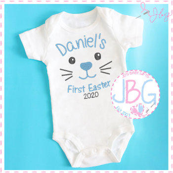 Personalised Boys 1st Easter Bunny Vest