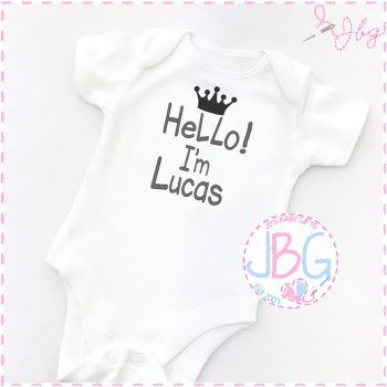 .Hello!  Baby Unisex Crown Vest
