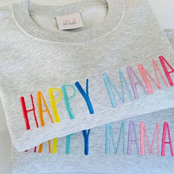 Happy Mama Embroidered sweater