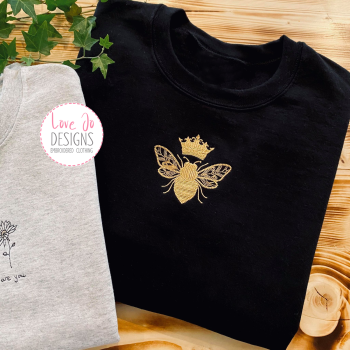 Queen Bee - Embroidered Sweater