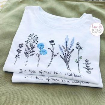 Wildflower- Embroidered  Tee