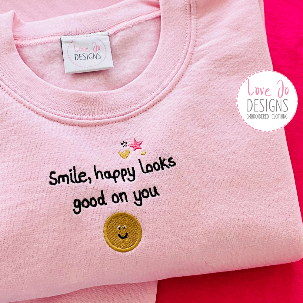 Smile - Embroidered Sweater