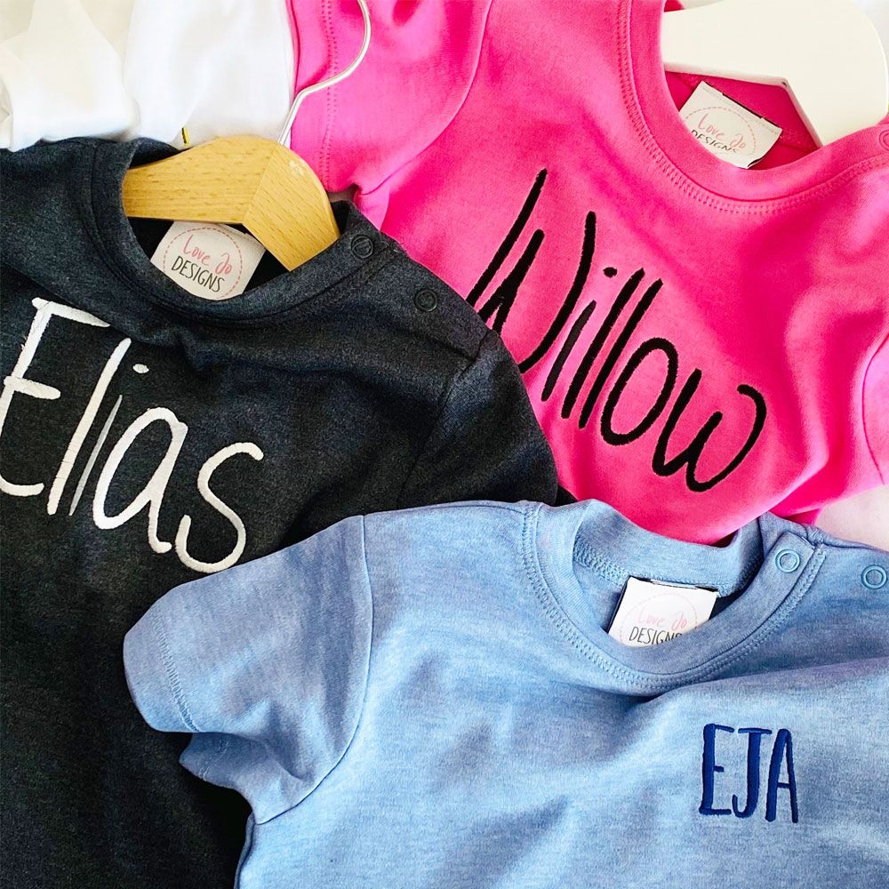 Personalised Organic Baby Tee - 20 Colours